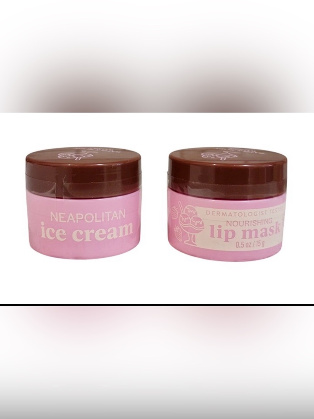 Neapolitan Ice Cream Nourishing Lip Mask - Pink & Brown